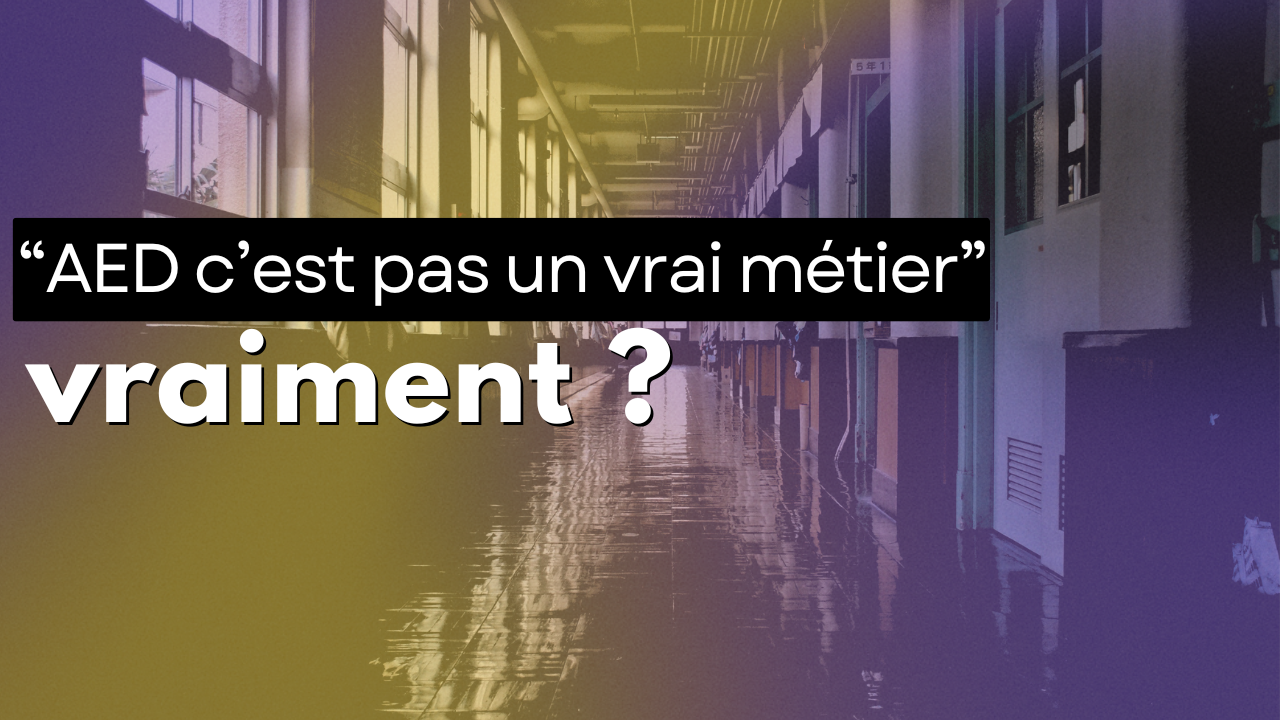 « AED c’est pas un vrai métier », vraiment ?